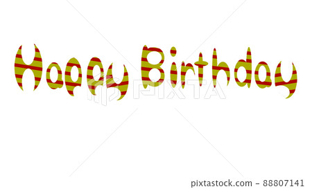 Illustration material Colorful Happy Birthday English characters 88807141