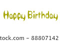 Illustration material Happy Birthday English characters 88807142