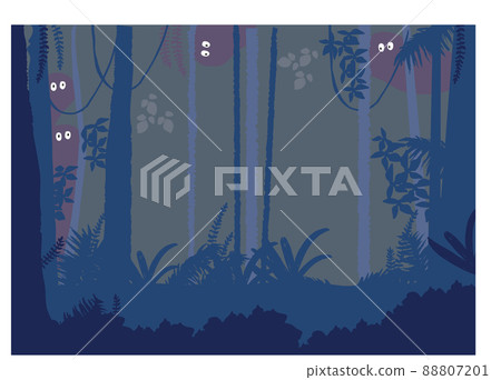 Night forest with living things Background material Night forest with living things Background material 88807201