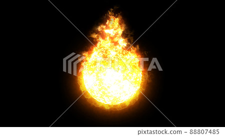Burning fireball 88807485