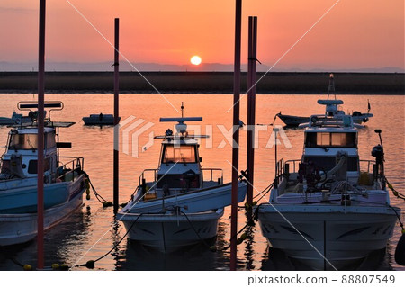 Sunrise of fishing port Sunrise of fishing port 88807549