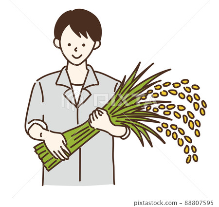 農業農民水稻農民男圖 88807595