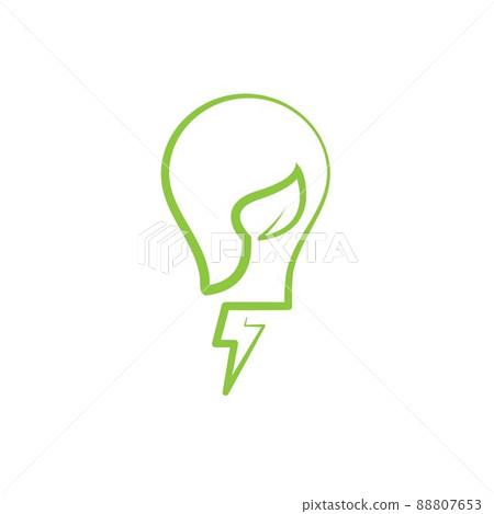 eco bulb energy saver vector icon  illustration concept design 88807653