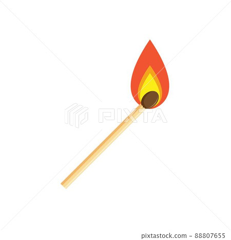 burning match icon vector illustration concept design template burning match icon vector illustration concept design template 88807655