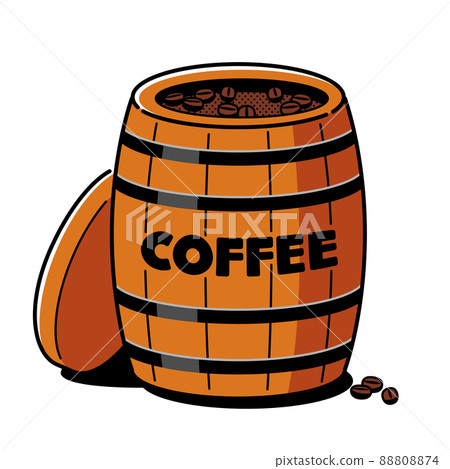 一桶咖啡豆的插圖 88808874