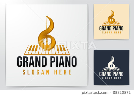 Grand Piano Logo Ideas. Inspiration logo design. Template Vector Illustration. Isolated On White Background Grand Piano Logo Ideas. Inspiration logo design. Template Vector Illustration. Isolated On White Background 88810871