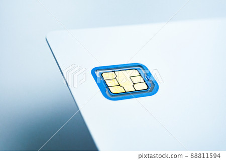Image of a simple SIM card Image of a simple SIM card 88811594