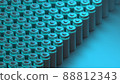 Lithium Battery concept - electrical power supply of rechargeable source - 3D illustration 88812343