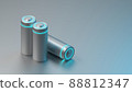 Lithium Battery concept - electrical power supply of rechargeable source - 3D illustration 88812347