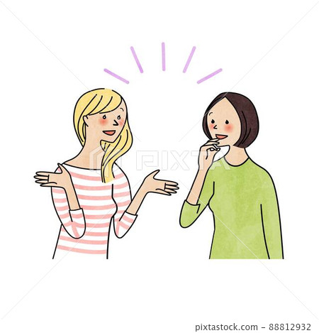 Women who can communicate happily with words 88812932