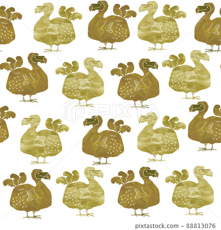 A seamless pattern of birds (dodo). Textile,... - Stock Illustration  [88813076] - PIXTA