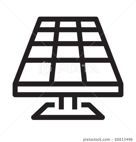 Solar lamps and batteries icon in outline style on white background. 88813496