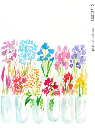 Flowers in multiple vases Flowers in multiple vases 88813740