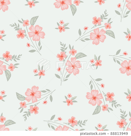 Pretty summer seamless background with small flowers 88813949