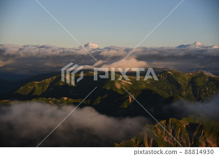 Mt. Sugoroku seen from Mt. Yari 88814930