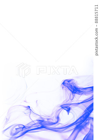 Blue smoke on white background 88815711