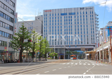 [Matsuyama City, Ehime Prefecture] Matsuyama City Station seen from Hanazonomachi 88815940