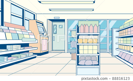 Illustration inside a convenience store Illustration inside a convenience store 88816123