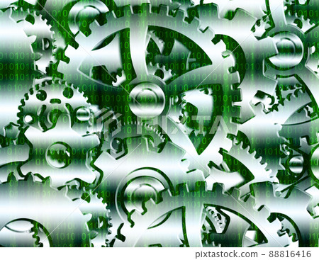 Gears with binary code Gears with binary code 88816416