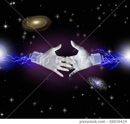 Handshake in space 88816424
