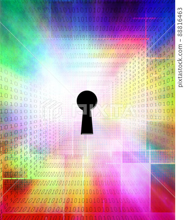 Keyhole in binary code Keyhole in binary code 88816463