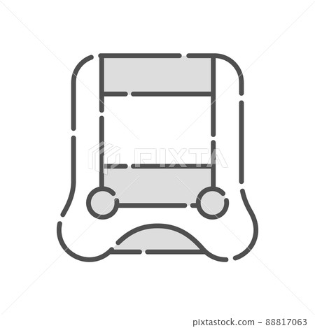 Illustrations of self-driving cars and self-driving cars. Illustrations of self-driving cars and self-driving cars. 88817063