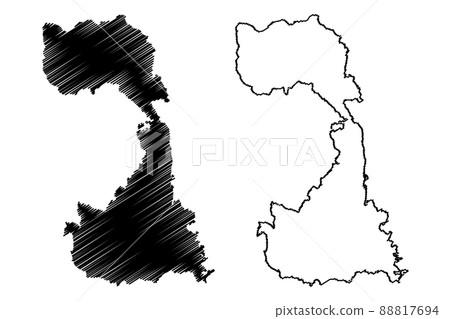 Vercelli province (Italy, Italian Republic, Piedmont region) map vector illustration, scribble sketch Province of Vercelli map 88817694
