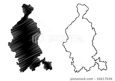 Varese province (Italy, Italian Republic, Lombardy region) map vector illustration, scribble sketch Province of Varese map 88817699