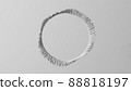 3D illustration of a round frame with an empty space for a text 88818197