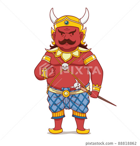 Cartoon Thai god of death. 88818862