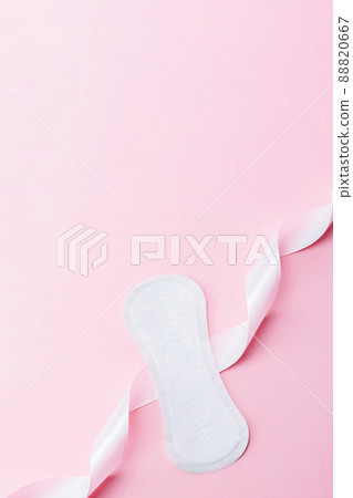 Feminine hygiene menstrual pads. Menstruation napkin for woman hygiene on pink background. Menstruation feminine period. Menstruation, critical days, zero waste, eco, ecology banner. Feminine hygiene menstrual pads. Menstruation napkin for woman hygiene on pink background. Menstruation feminine period. Menstruation, critical days, zero waste, eco, ecology banner. 88820667