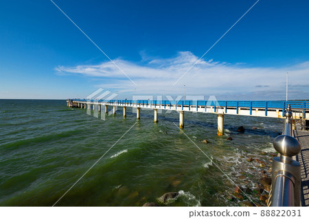 Embankment in resort town Zelenogradsk with Baltic sea Embankment in resort town Zelenogradsk with Baltic sea 88822031