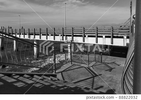 Embankment in resort town Zelenogradsk with Baltic sea 88822032