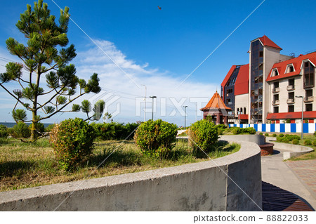 Beautiful resort town Zelenogradsk with german architecture, Kaliningrad region Beautiful resort town Zelenogradsk with german architecture, Kaliningrad region 88822033