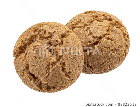 Italian amaretti, almond cookies isolated 88822512