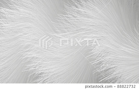 White fur vector abstract background. Light gray shaggy furry 3d hair texture. Fluffy white abstract background. 88822732