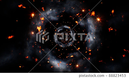 Spiral Smoke and Fire Spark Particles Background Spiral Smoke and Fire Spark Particles Background 88823453