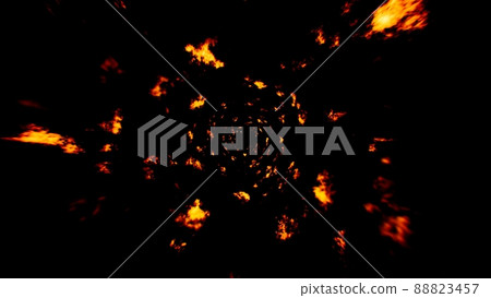 Spiral Fire Flame Particles Effect 88823457