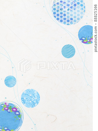 日本現代夏季牽牛花球圖案（XL 350dpi A3 尺寸） 88825166