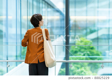 Business woman middle female office shooting cooperation: LINK FOREST 88825229