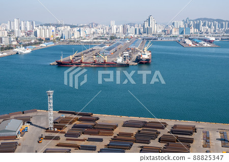 Container terminal in the Port of Incheon, South Korea 88825347
