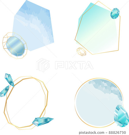 Decorative borders from hand drawn gems. 88826730