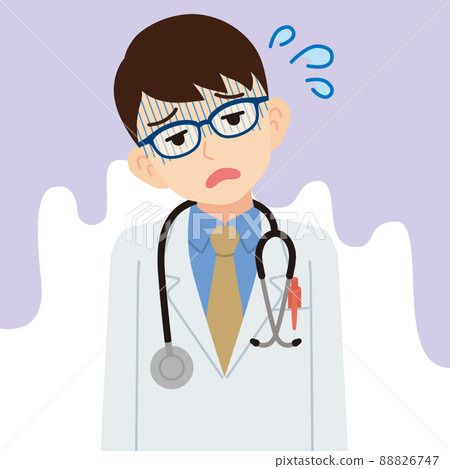 Tired male doctor _ no line Tired male doctor _ no line 88826747
