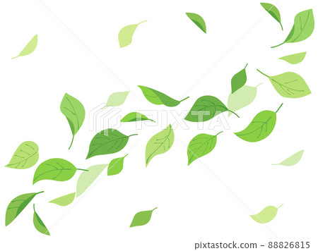 樹葉在風中飛舞的插圖 88826815
