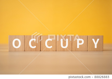 Building blocks with "OC CUPY" written on them 88826883