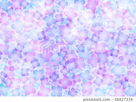 Blue-purple hydrangea flower watercolor background illustration Blue-purple hydrangea flower watercolor background illustration 88827334