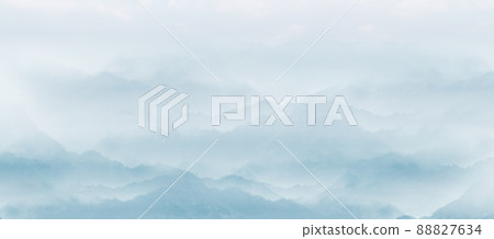 Chinese wind ink style mountain scenery background map 88827634
