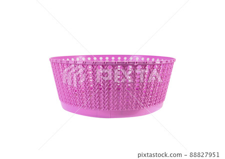 empty plastic basket isolated on white background 88827951