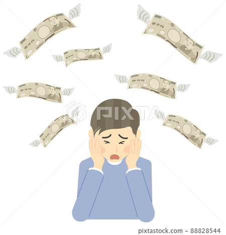 Money with feathers and flying 88828544