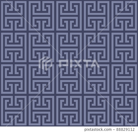 Greek key seamless pattern. Geometric abstract background. Vector antique motif and modern ornament. 88829112